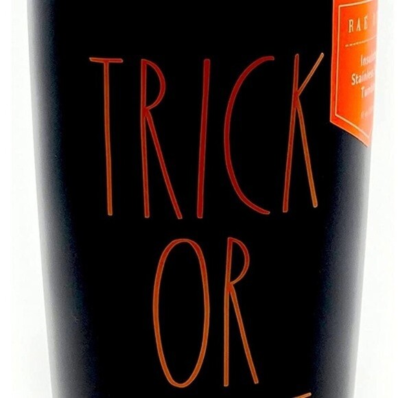 Rae Dunn Trick or Treat Halloween Tumbler in Orange Font - Picture 4 of 5